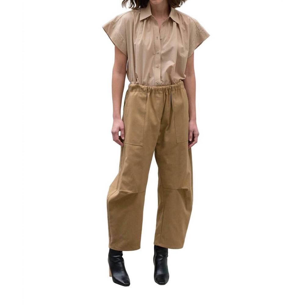 NEW SECULAR trinity button top in nude